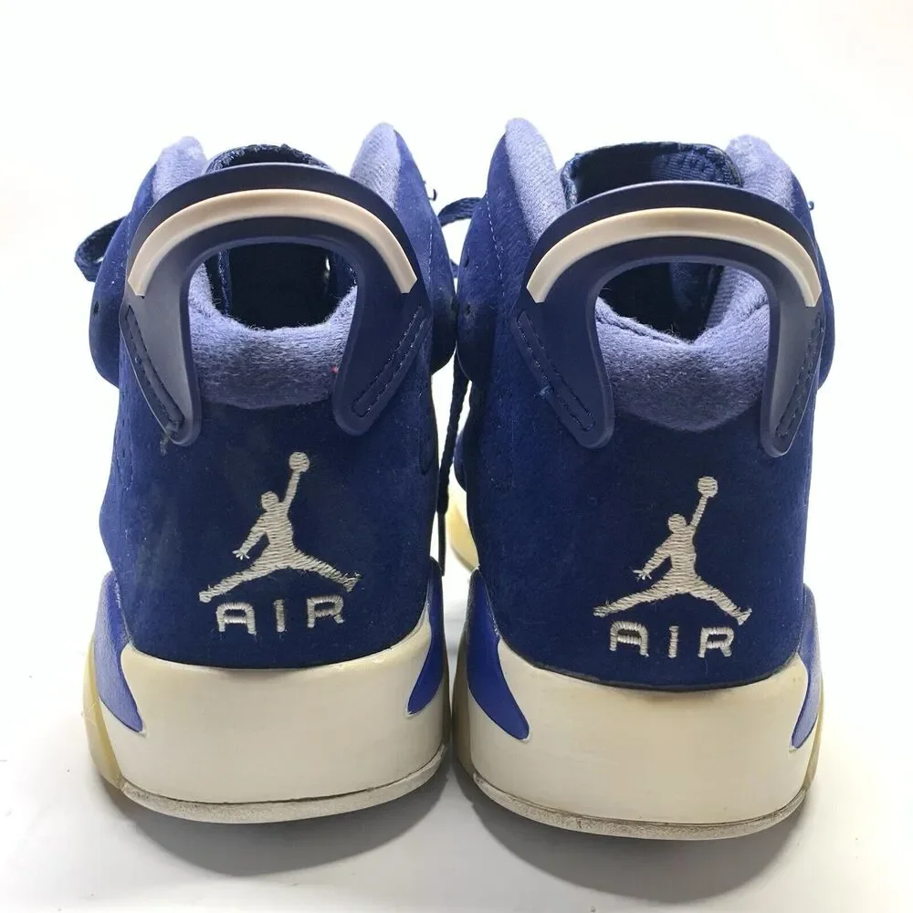Air Jordan Retro Shoes Mens 8.5 Royal Blue Suede High Top Basketball 384664